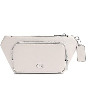COACH Belt Bag In Crossgrain Leather - White