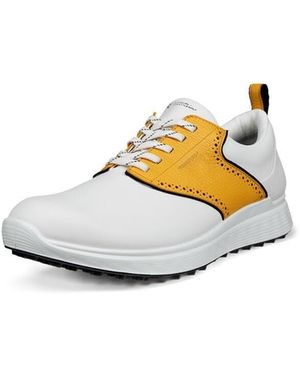 Ecco S Casual Saddle Waterproof Golf Shoe - White