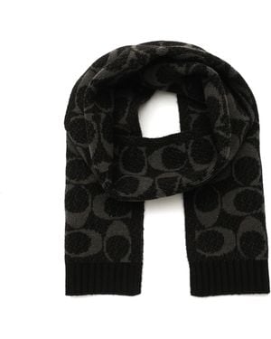 COACH Jumbo Signature C Scarf - Black