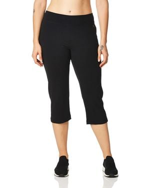 Danskin Womens Everyday Basic Capri Casual Pants - Black