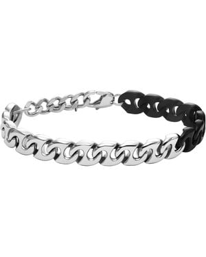 DIESEL Two-tone Stainless Steel Chain Bracelet - Metallic