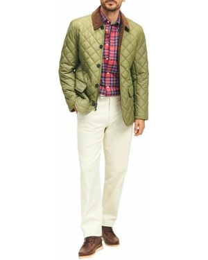 Brooks Brothers Diamond Quilted Walking Coat - Black