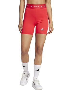 adidas Techfit Training Short Leggings Pantaloncini - Rosso