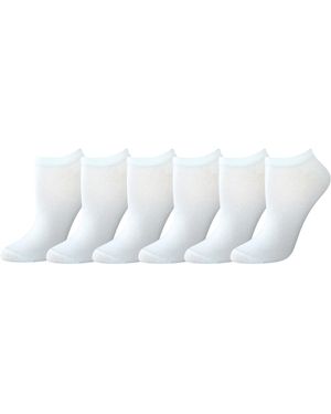 Amazon Essentials Calcetines Informales de Corte bajo - Blanco