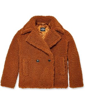 UGG Gertrude Short Teddy Coat - Brown