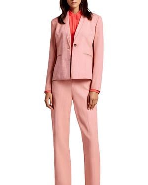 Anne Klein Textured Manmade One-Button Blazer