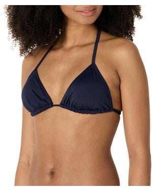 Amazon Essentials Parte de Arriba de Bikini de Triángulo Mujer - Azul