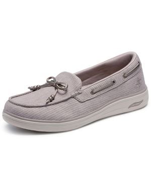 Skechers On-the-go Inspire Nautical Loafer Boat Shoe - Grey