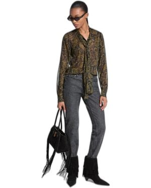 Michael Kors Paisley Bow Blouse - Multicolor