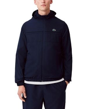 Lacoste Full Zip Tennis Jacket With Hood - Blue