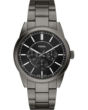 Fossil Orologio da uomo multifunzione in acciaio inossidabile color canna di - Metallizzato