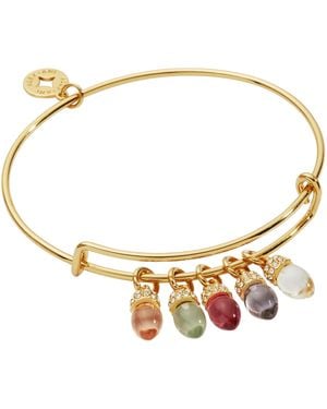 ALEX AND ANI Christmas Muted Light Bulb Charm Bangle - Metallic