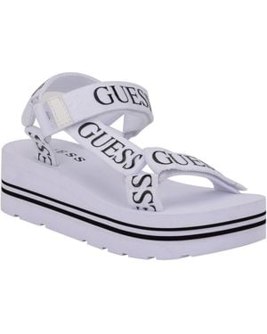 Guess Avin Wedge Sandal - White