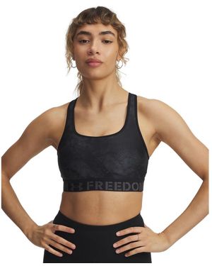 Under Armour Freedom Crossback Mid Impact Sports Bra, - Black
