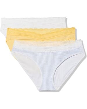 Tommy Hilfiger Cotton Logo Lace Trim Bikini 3-pack - White