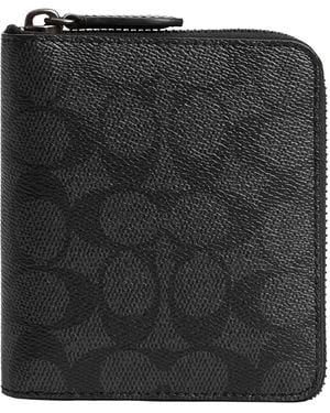 COACH Zip Around Coin Wallet - Black