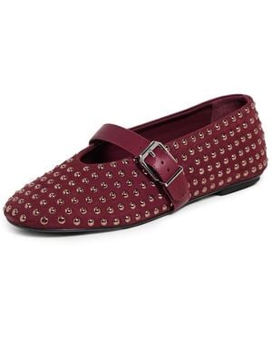 SCHUTZ SHOES Eiza Shine Flats - Red