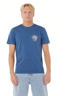 Rip Curl Graphic Short Sleeve Crew Neck T-shirt - Blue
