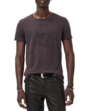 John Varvatos Beaded Skull Tee - Purple