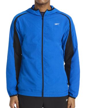 Reebok 's Running Woven Wind Jacket - Blue