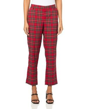 Tommy Hilfiger Tartan Plaid Hampton Pants - Red