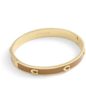 COACH Signature C Enamel Bangle Bracelet - Metallic