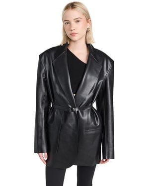 Norma Kamali Norma Kamai Oversized Singe Breasted Jacket Back - Black