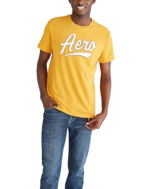 Aéropostale Script Logo Short Sleeve Tee - Orange