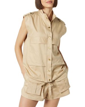 The Drop Utility Sleeveless Shirt Vest - Natural