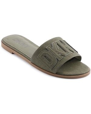 DKNY Willow-flat Slide Everyday Cushioned Insole Footwear Sandal - Gray