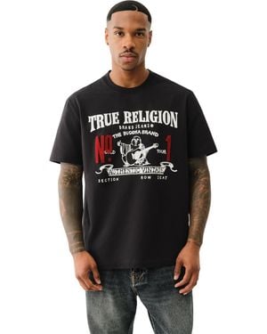 TRUE RELIGION Panther Crew T-shirt in Red for Men | Lyst