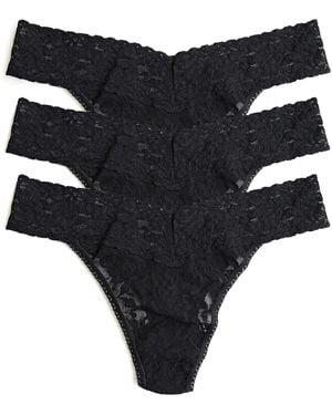 Hanky Panky Signature Lace Original Rise Thongs For - Black