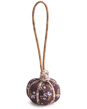 Vera Bradley Premium Cotton Pumpkin Bag Charm - Metallic