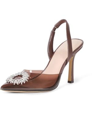 The Drop Klara Slingpumps mit Verzierung Sandalen - Braun