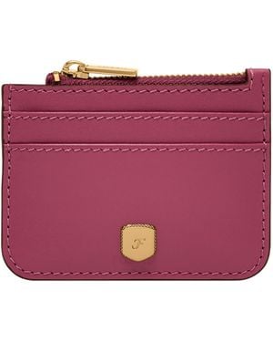 Fossil Lennox Zip Card Case Wallet - Purple