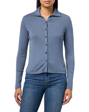 Vince S Long Sleeve Collared Button Up - Blue