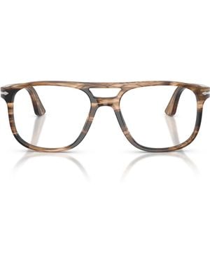 Persol Po3329v Greta Aviator Prescription Eyewear Frames - Black