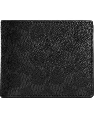 COACH 3-in-1 Wallet In Signature Canvas - Black