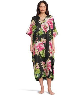 Natori Sonomi Wedge Caftan Length: 52" - Red