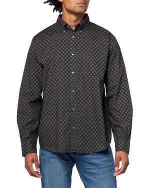 Brooks Brothers Friday Oxford Long Sleeve Pattern Sport Shirt - Gray