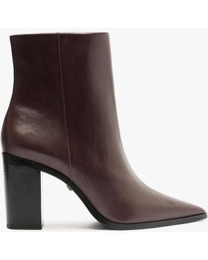 SCHUTZ SHOES Mikki Block Bootie 5.5 / Brown/leather - White