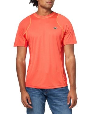 Lacoste Sport Tennis T-shirt In Tear Resistant Piqué - Red