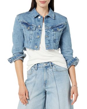 The Drop Nami Ultra Cropped Denim Jacket - Blue