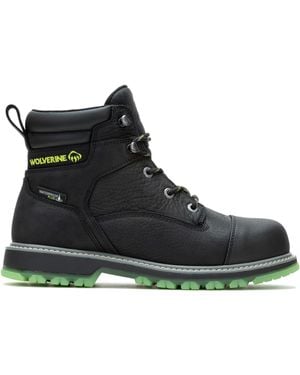 Wolverine Floorhand Lx Cap Toe Waterproof Steel Toe 6" - Black