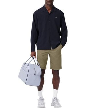 Lacoste Slim Fit Stretch Cotton Bermuda Shorts - Blue