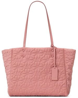 Kate Spade Tilly Quilted Medium Tote Bag Tote Handbags, Leather/Polyester - Pink