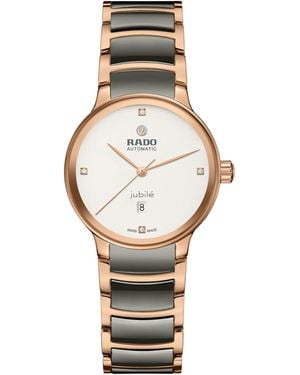 Rado Centrix-s-swiss Automatic Watch-stainless Steel Pvd-sapphire Crystal -30.5mm - Metallic