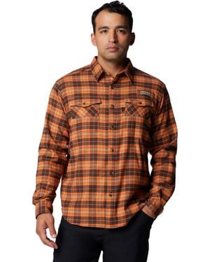 Columbia Roughtail Stretch Flannel Long Sleeve - Brown