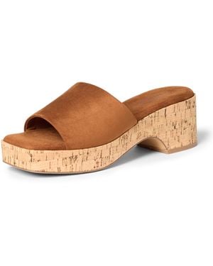 The Drop Bertina Platform Slide - Brown