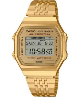 G-Shock Abl100weg-9a | Vintage Gold Bluetooth Step Tracker Watch | Stainless Steel Band | Dual Time | Led Light - Metallic